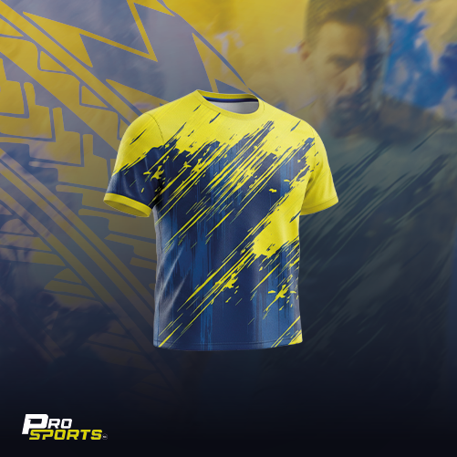 Maillot jaune et bleu&eacute;
