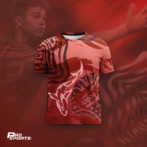 Maillot rouge tribal